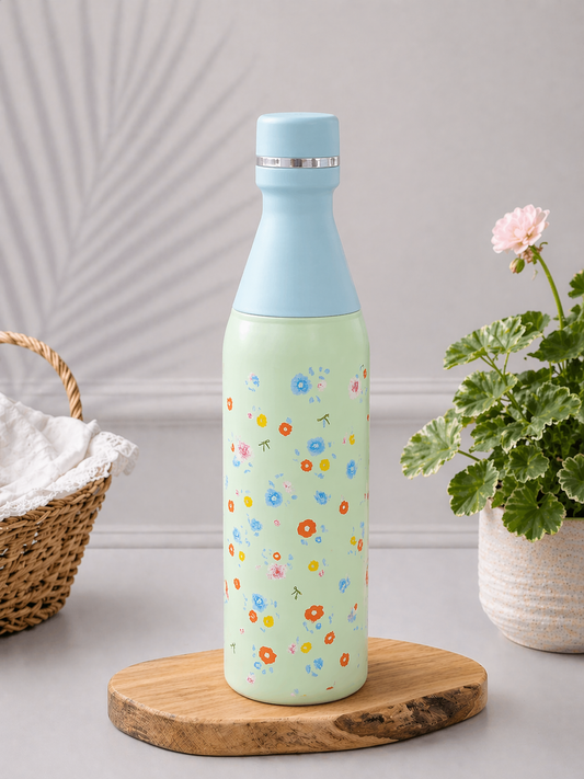 Floral Printed Insulated Stainless Steel Bottle 500ml