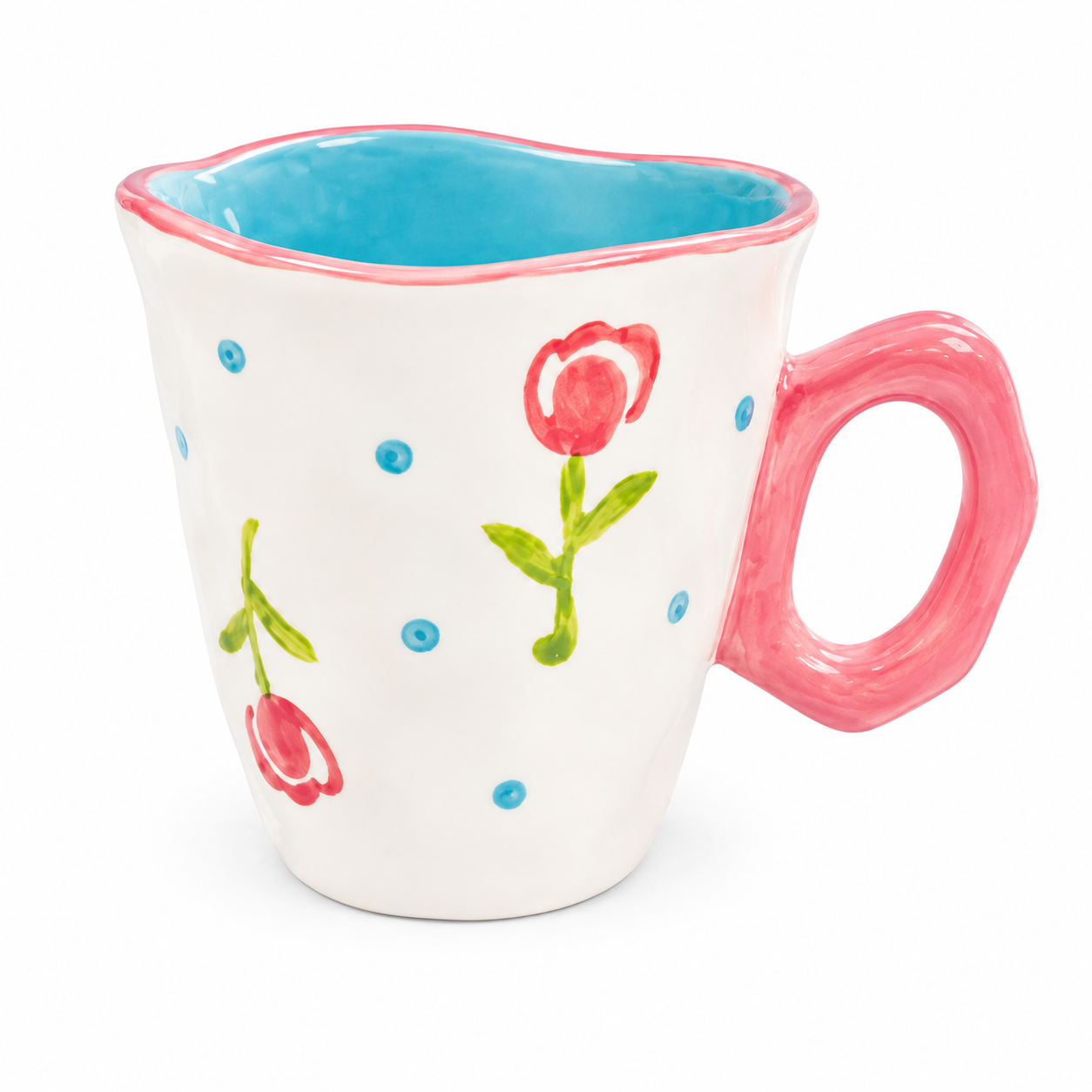 Mini Tulip Pattern Ceramic Mug