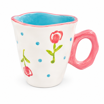 Mini Tulip Pattern Ceramic Mug