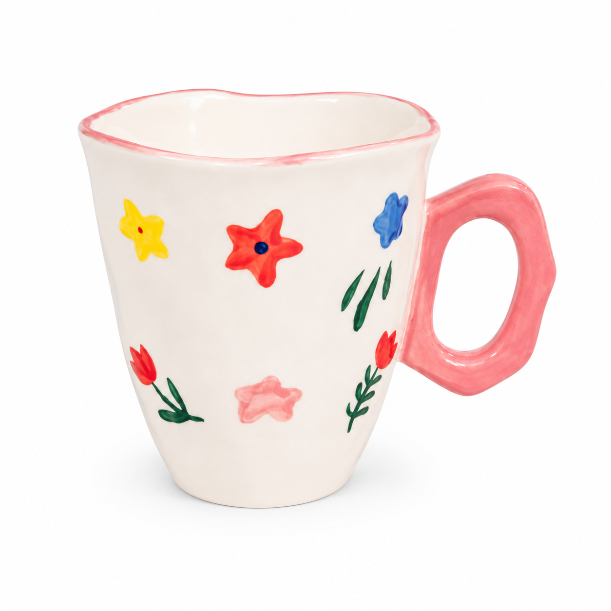 Mini Tulip Pattern Ceramic Mug