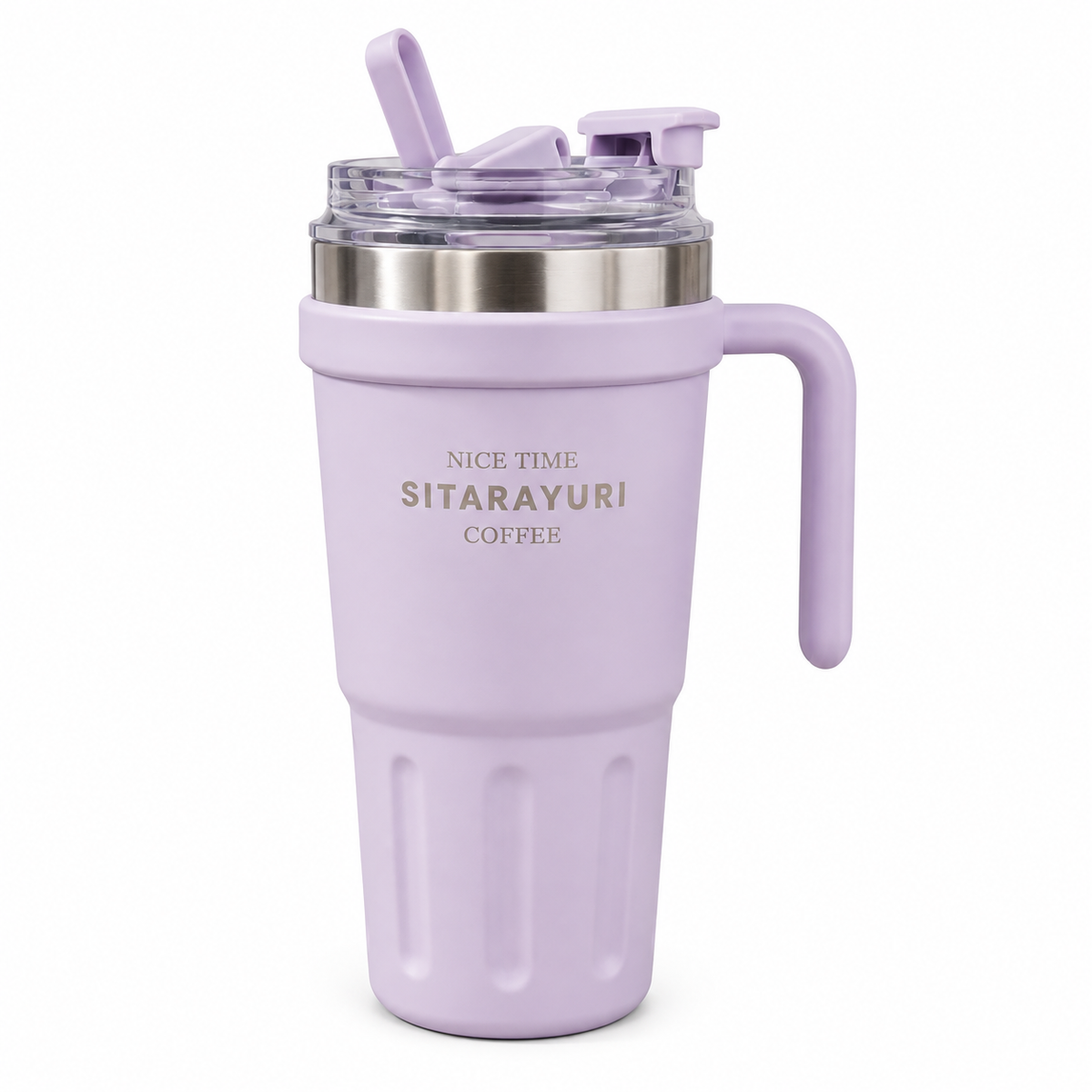 Thermal Coffee Tumbler with Handle Stainless Steel