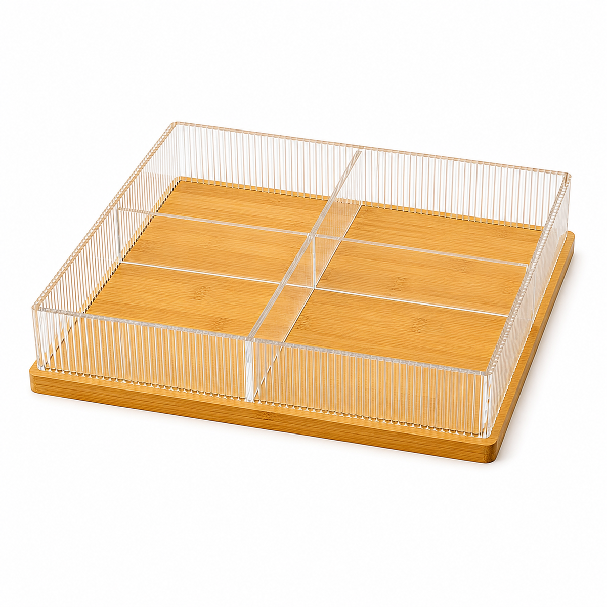 Covered Food Serving Tray with Decorative Handle