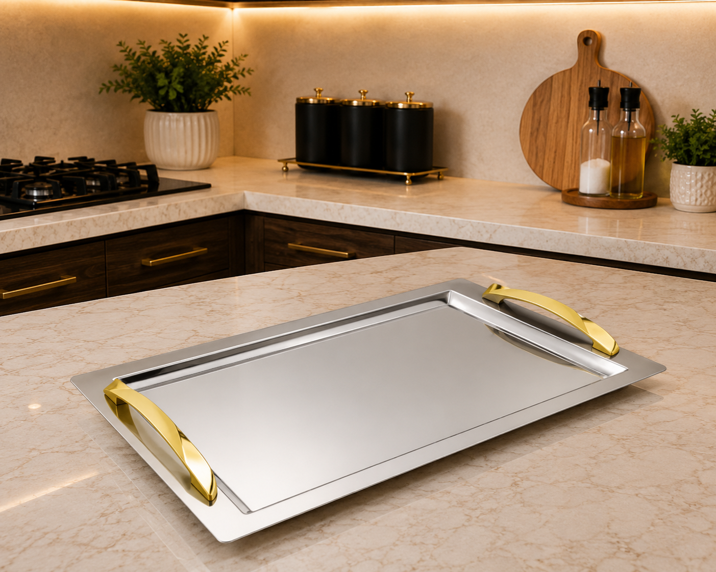 DORSCH Prestige Gold 18/10 Stainless Serving Tray