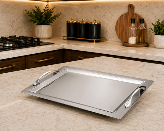 DORSCH Serene Silver 18/10 Stainless Serving Tray