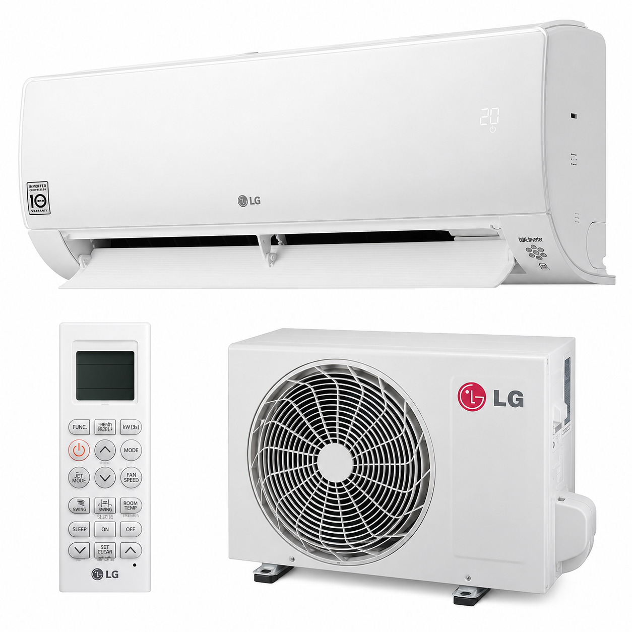 LG AC 9000BTU DUAL INVERTER R410