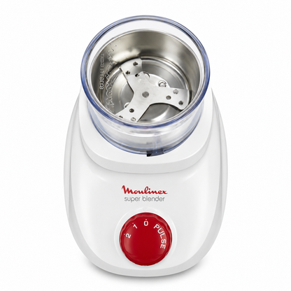MOULINEX Blender | Super Blender 2 L Blender Smoothie Maker | Mixer |700 W | 2 Attachments | White/Black |  | LM207128