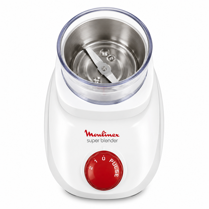 MOULINEX Blender | Super Blender 2 L Blender Smoothie Maker | Mixer |700 W | 2 Attachments | White/Black |  | LM207128