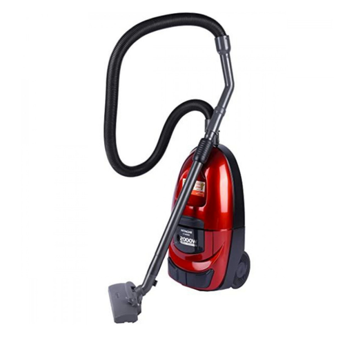 Hitachi flat vacuum cleaner - 6.5 liter capacity - 2000 watts - red color
