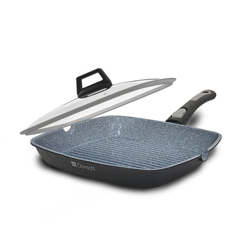 DORSCH Non-Stick Grill Pan with Lid - 28 cm