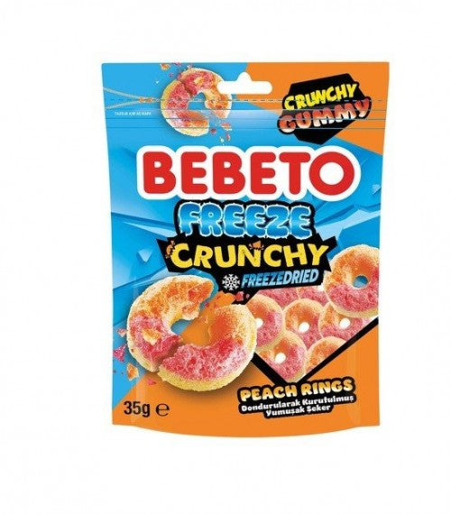 Bebeto Crunchy Peach Rings Freeze 35gr