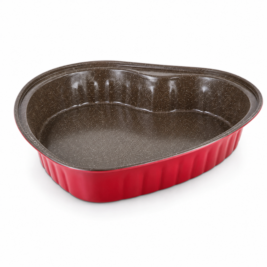 Dorsch Heart Cake Pan  28 cm Non-Stick Carbon Steel Red DH-08905