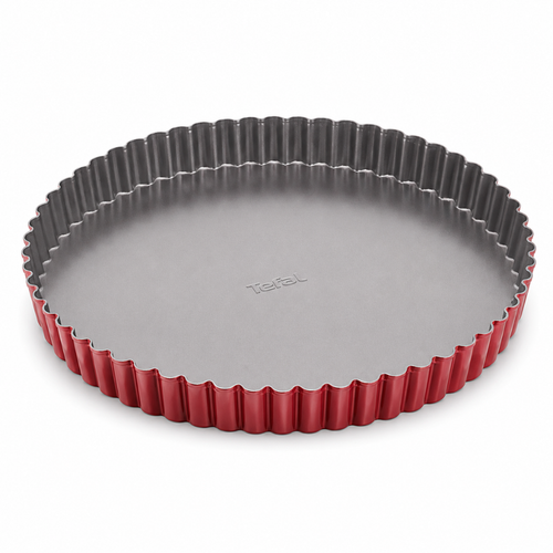 TEFAL DELIBAKE RED CARBON STEEL REMOVABLE BOTTOM TART 28CM J1641514