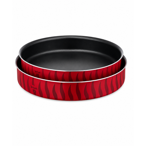TEFAL J5716683 Tempo Flame 2-Piece Set, Kebbe Dishes 28/30cm