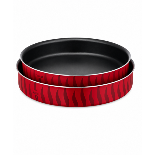 TEFAL J5716683 Tempo Flame 2-Piece Set, Kebbe Dishes 28/30cm