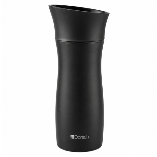 DORSCH Black Metal Mug 300ml with Double Wall Insulation