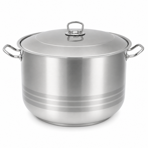 HASCEVHER steel pot, 40litres, 40cm - silver