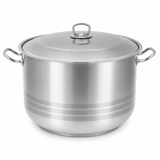 HASCEVHER steel pot, 40litres, 40cm - silver