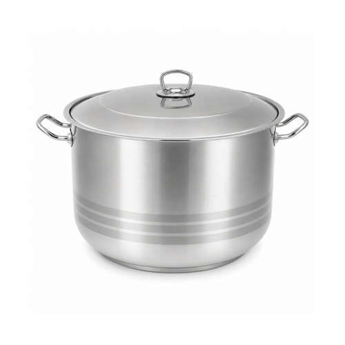 HASCEVHER steel pot, 34litres, 34cm - silver