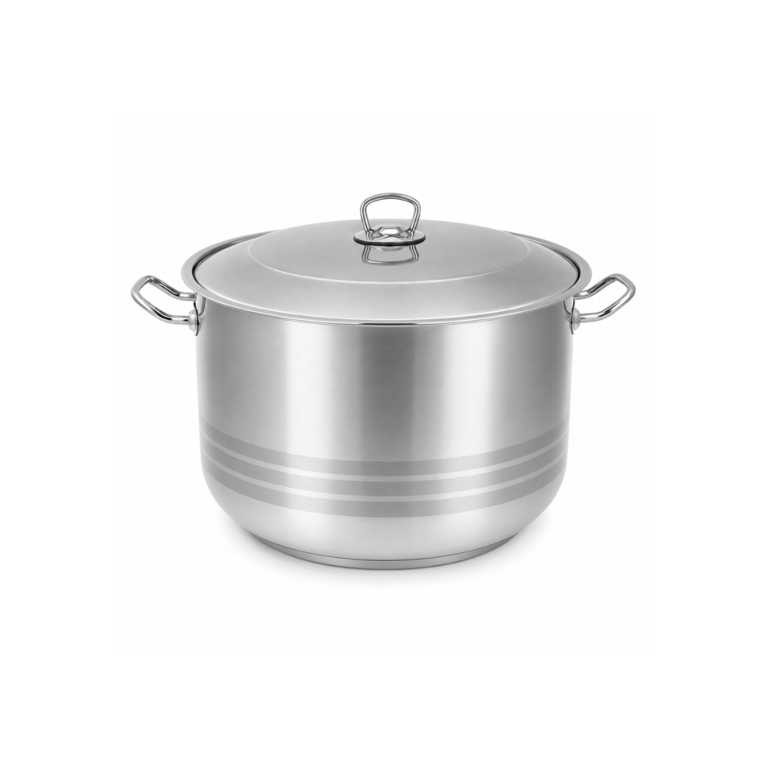 HASCEVHER steel pot, 28 litres, 28cm - silver