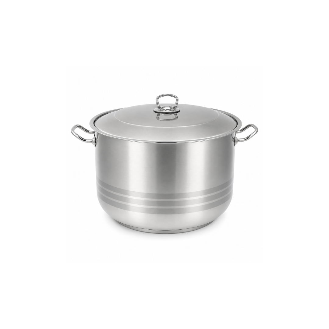 HASCEVHER steel pot, 24 litres, 24cm - silver