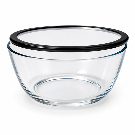Barella Glass Storage Bowl with Lid Italy 3.7 liter