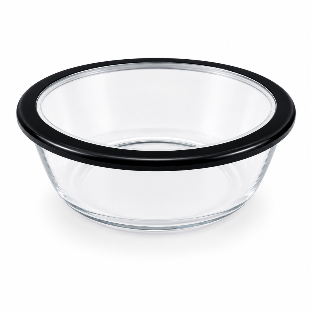 Barella Glass Storage Bowl with Lid Italy 1.4 liter