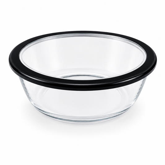 Barella Glass Storage Bowl with Lid Italy 1.4 liter