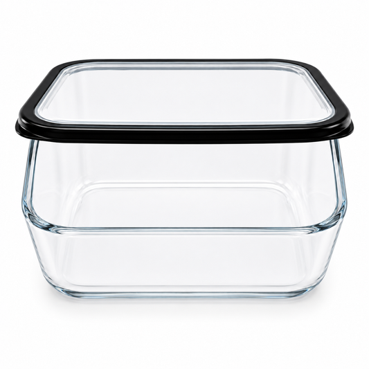 Barella Rectangular Glass Food Storage Container with Lid 3 liter Italy