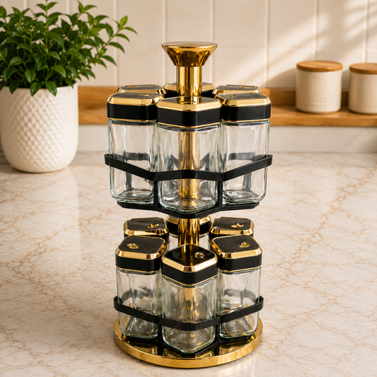 2-Tier Rotating Spice Rack Set