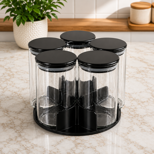 Barella Spice Jar Set with Rotating Stand 10cm