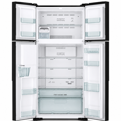 HITACHI REFRIGERATOR RW-760 PUK7 GGR H:184*W:86*D:71.5 - GREY - 4 DOOR