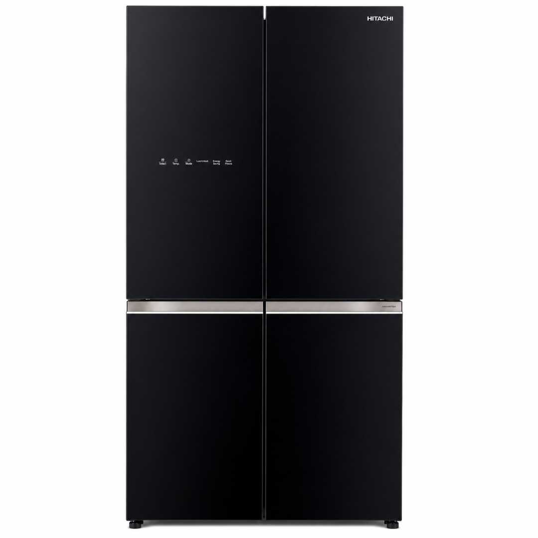 HITACHI REFRIGERATOR RW-B720VK GBK H:184*W:90*D:72 -GLASS BLACK -4 DOOR