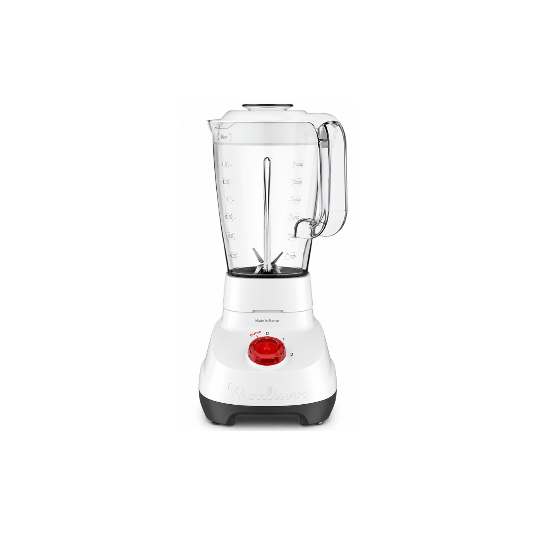 MOULINEX Blender | Super Blender 2 L Blender Smoothie Maker | Mixer |700 W | 2 Attachments | White/Black |  | LM207128