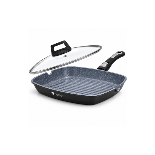 DORSCH Non-Stick Grill Pan with Lid - 28 cm