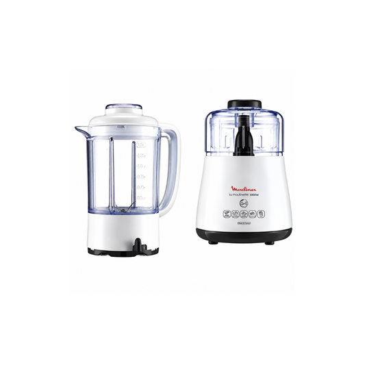 Moulinex  Chopper With Blender, 1000 Watt, White - Dpa241