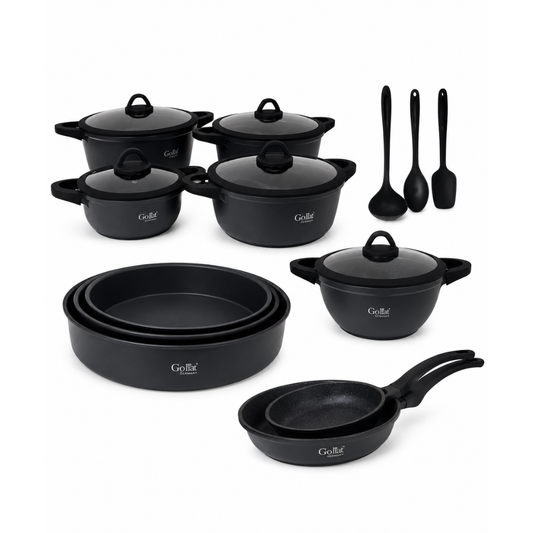 GE BE Venus 14pcs Cookware Set BLACK