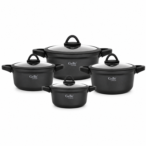Venus 4-Pots Cookware Set BLACK / GRAY