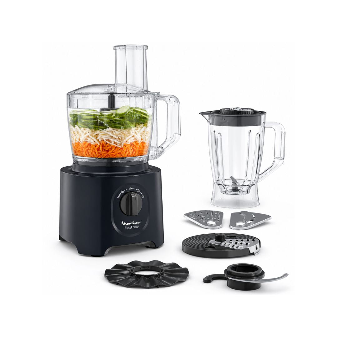 Robot Multifonction 800W Avec 6Accessoires Et 25 Fonctions Easy Force Moulinex FP247810