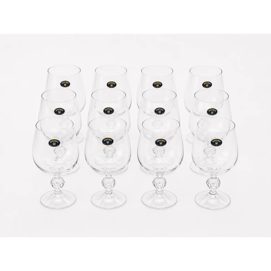 Premium Bohemia Glass Goblet Set (12 PCS)