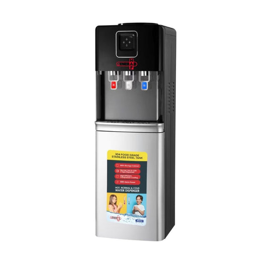 GENERAL NAF WATER DISPANSER HOT/COLD WATER 595w WD-33 BLACK&SILVER