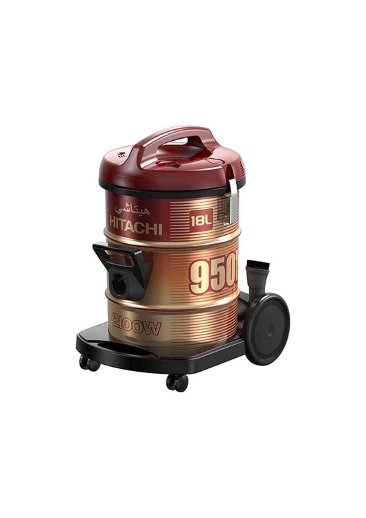 HITACHI Pail Can Vacuum Cleaner 2100 Watt In Black x Gold With Cloth Filter CV-950F-