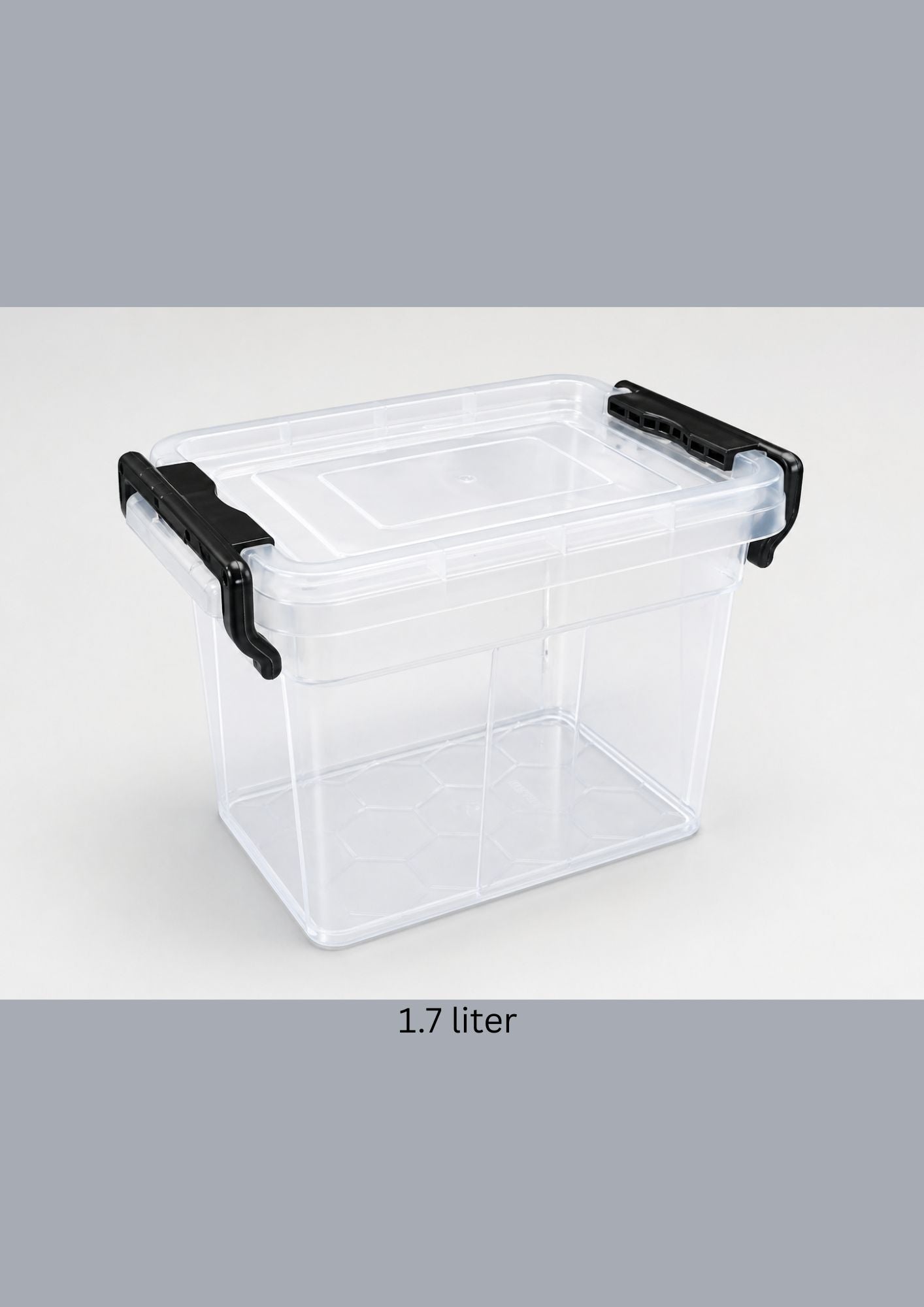 Plastic Storage Box with Locking Lid 1.7 liter