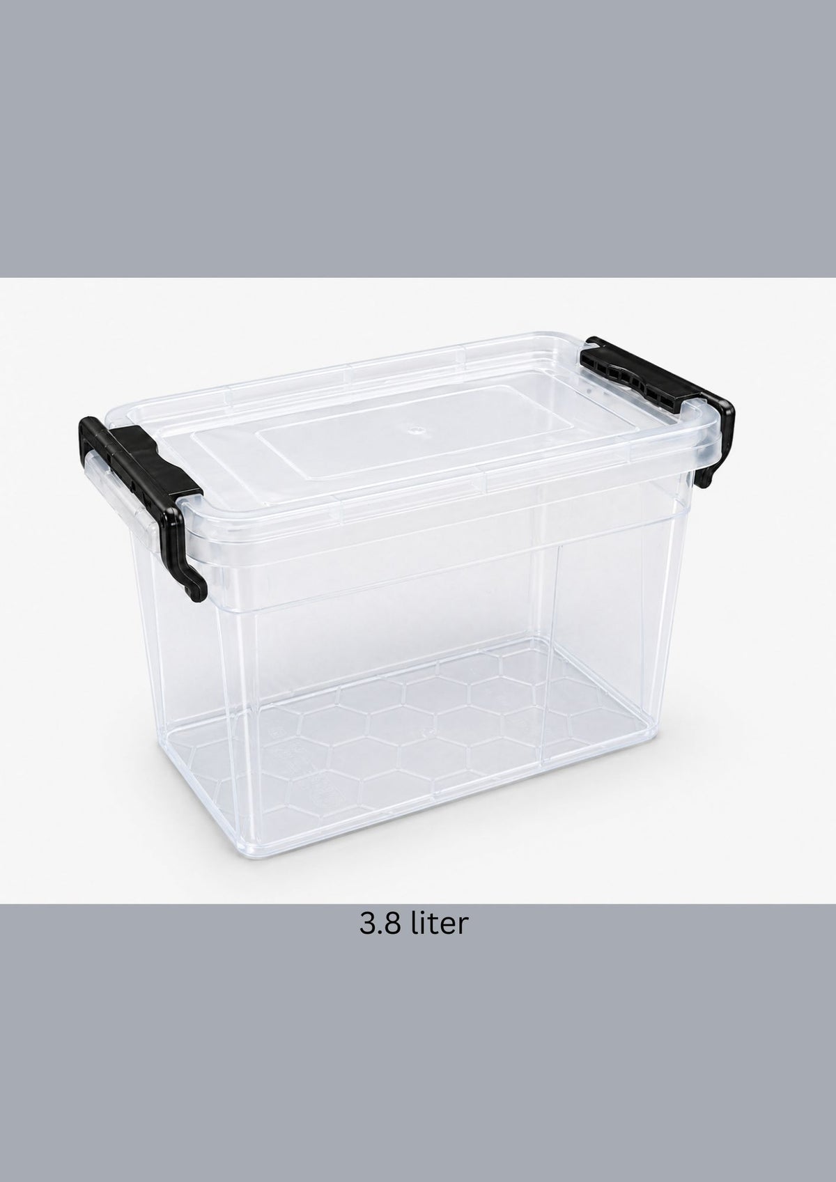 Plastic Storage Box with Locking Lid 3.8 liter