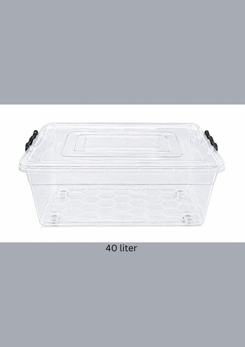 Plastic Storage Box with Lid 40 liter