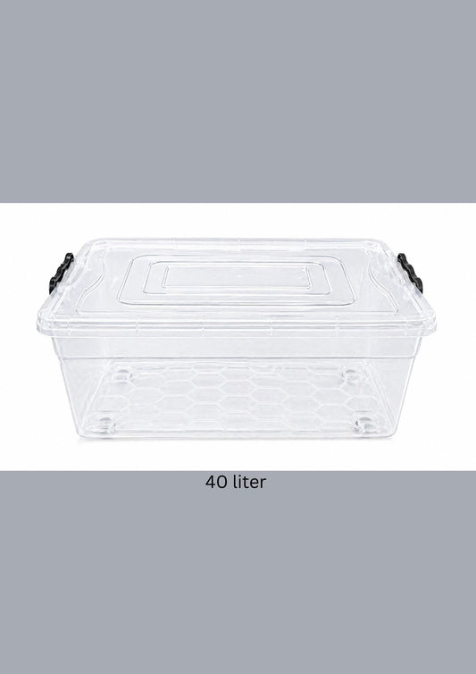 Plastic Storage Box with Lid 40 liter