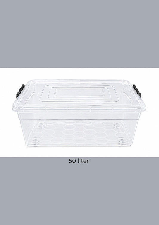 Plastic Storage Box with Lid 50 liter