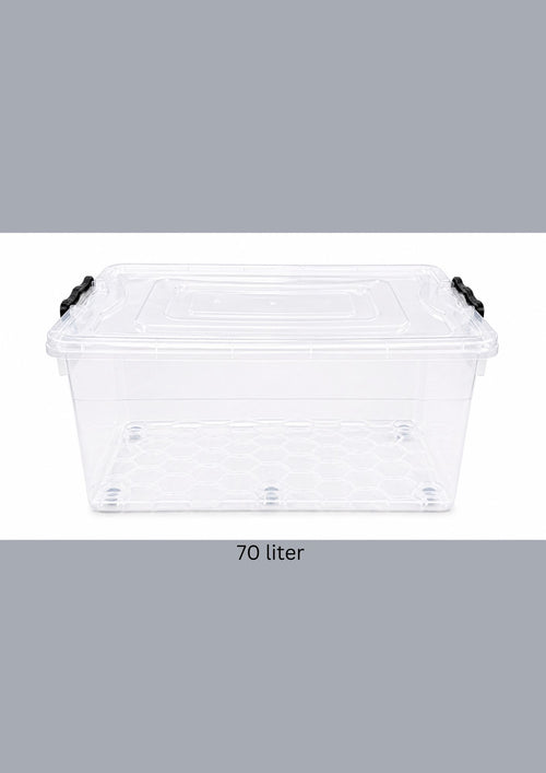 Plastic Storage Box with Lid 70 liter