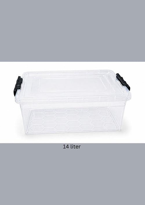 Plastic Storage Box with Lid 14 liter