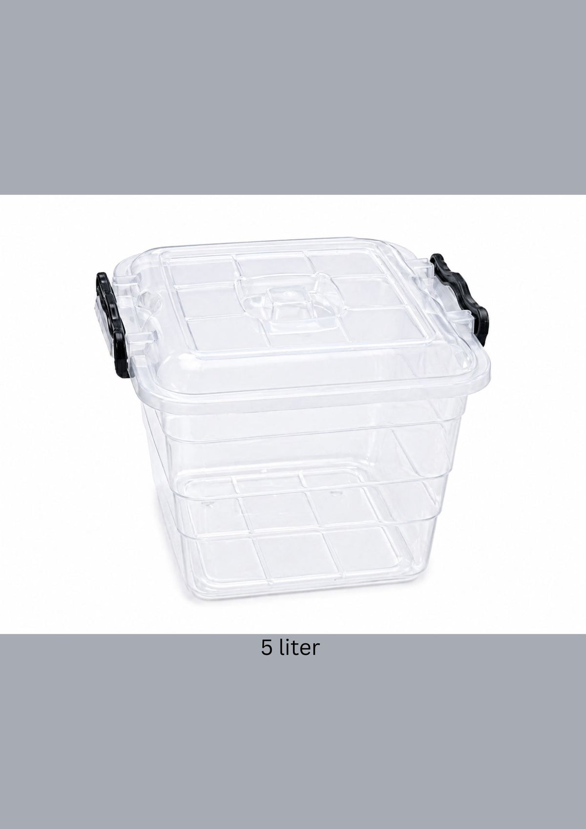 Plastic Storage Box with Locking Lid 5 liter