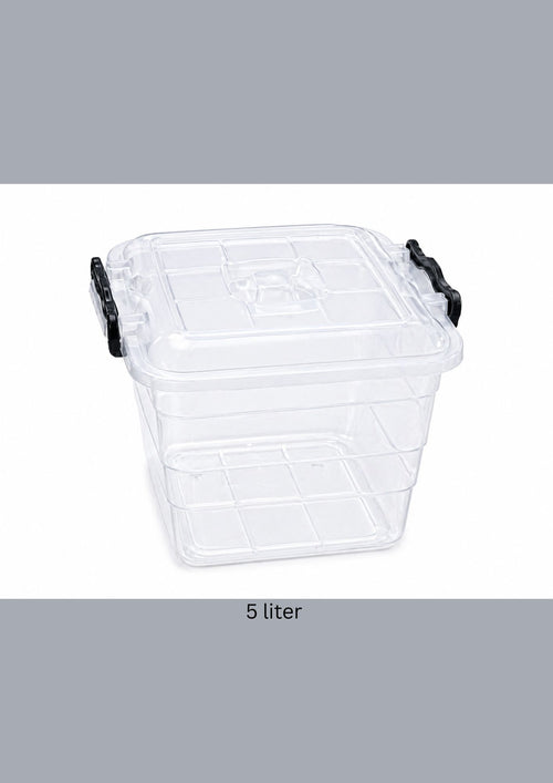 Plastic Storage Box with Locking Lid 5 liter